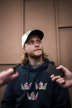 William Karlsson of Sweden at a press event