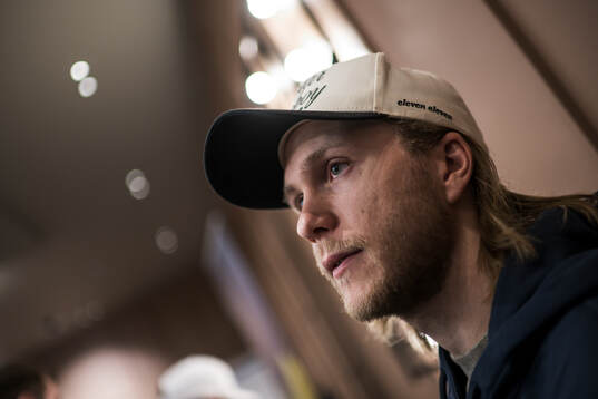 William Karlsson of Sweden at a press event