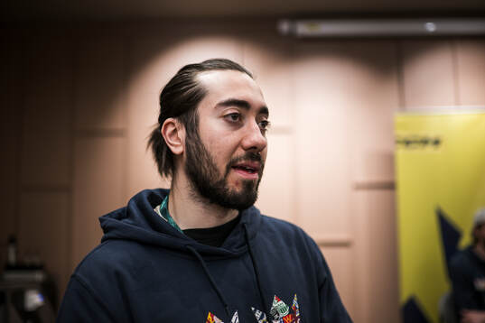 Mika Zibanejad of Sweden at a press event