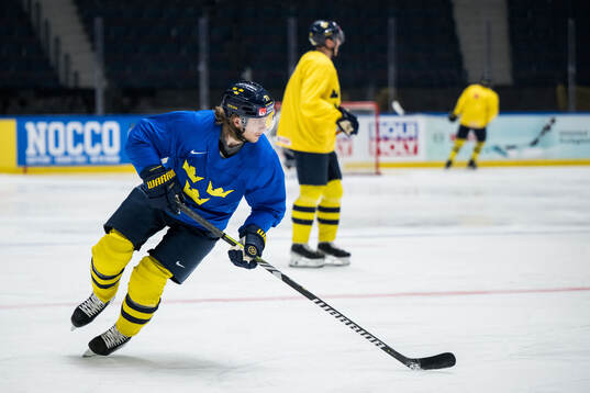 William Karlsson of Sweden at a practice session