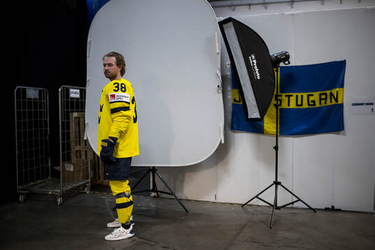 Rasmus Sandin of Sweden in the studio