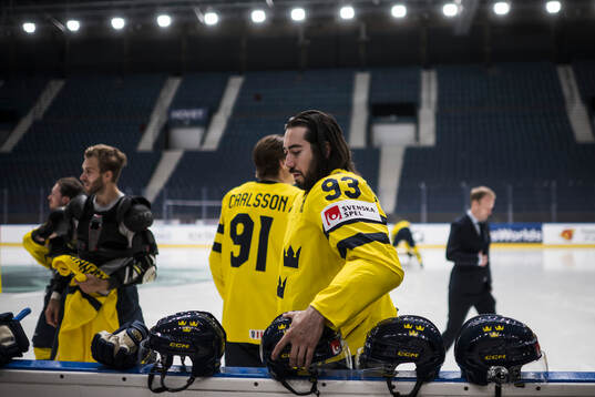 Mika Zibanejad of Sweden at the official team photo shoot
