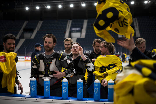 Erik Gustafsson, Elias Lindholm and Jesper Frödén of