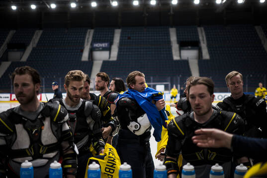 Jonas Brodin of Sweden at the official team photo shoot