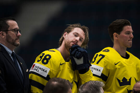 Rasmus Sandin and Isac Lundeström of Sweden at the
