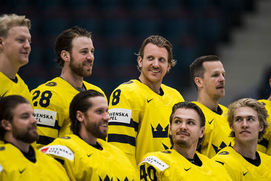 Elias Lindholm, Jonas Brodin, Max Friberg, goaltender