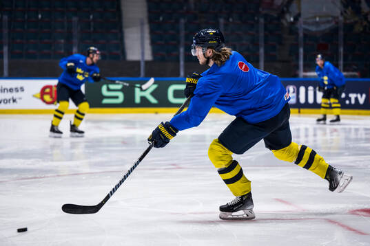 William Karlsson of Sweden at a practice session