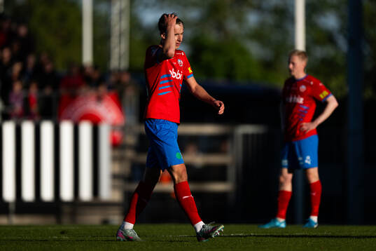 Helsingborgs Adrian Svanbäck deppar