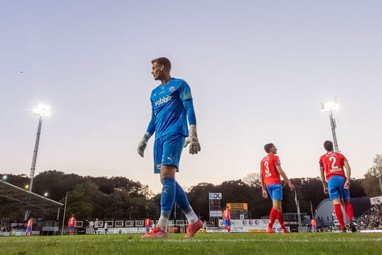 Helsingborgs målvakt Johan Brattberg deppar