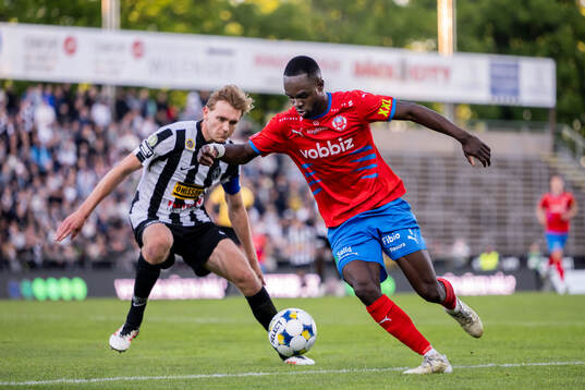 Landskronas Melker Jonsson och Helsingborgs Adam Akimey
