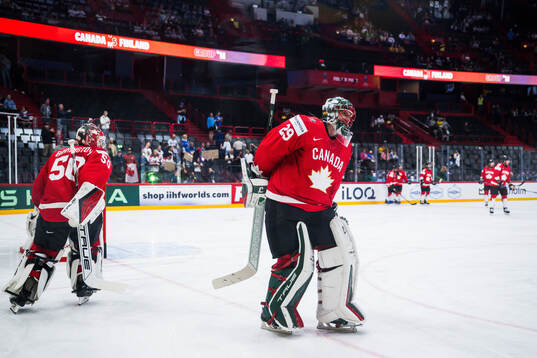 Goalkeeper Marc-André Fleury of Canada