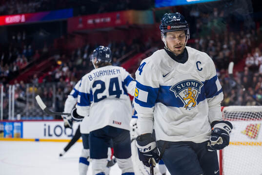 Mikko Lehtonen of Finland looks dejected