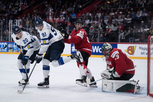 Eeli Tolvanen and Juho Lammikko of Finland and Jared