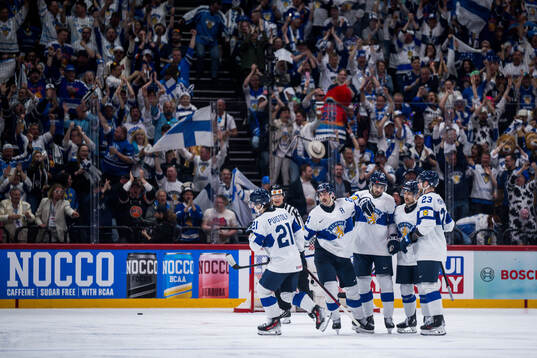 Patrik Puistola of Finland celebrates