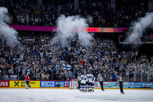 Patrik Puistola of Finland celebrates
