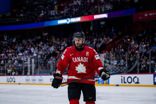 Ryan O'Reilly of Canada looks dejected