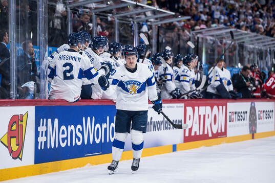 Eeli Tolvanen of Finland celebrates