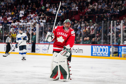 Goalkeeper Marc-André Fleury of Canada