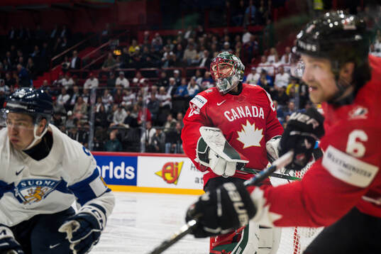 Goalkeeper Marc-André Fleury of Canada
