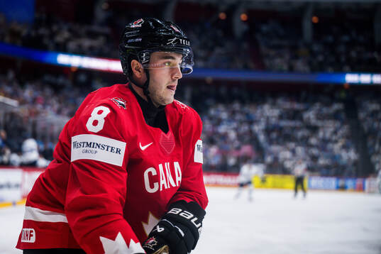 Noah Dobson of Canada