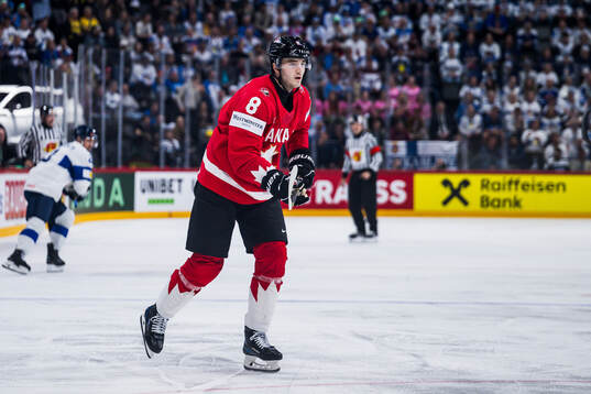 Noah Dobson of Canada