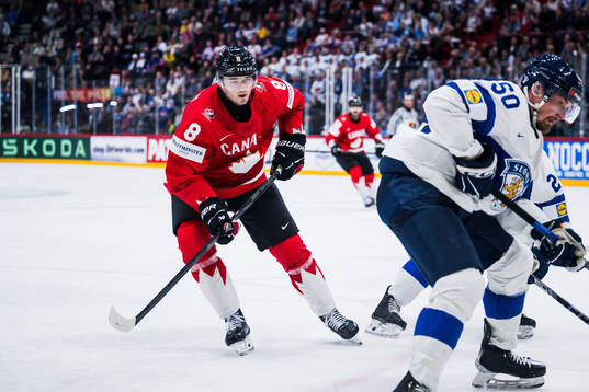 Noah Dobson of Canada