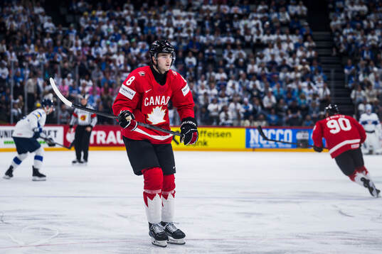 Noah Dobson of Canada