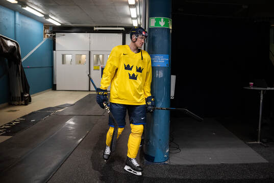 Gabriel Carlsson of Sweden at a practice session