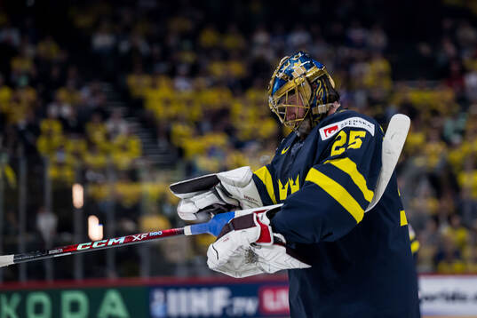 Goaltender Jacob Markström of Sweden