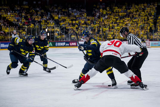 Marcus Johansson, Leo Carlsson and Alexander Wennberg of