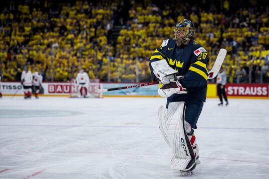 Goaltender Jacob Markström of Sweden