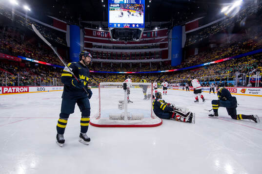 Filip Forsberg, goaltender Jacob Markström and Rasmus