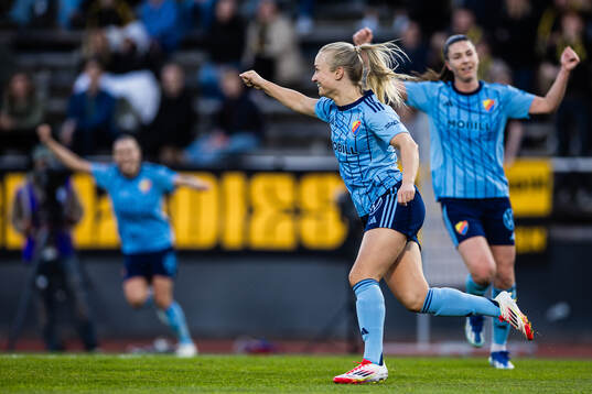 Djurgårdens Tove Almqvist jublar