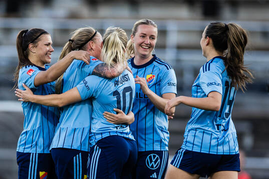 Djurgårdens Alexsandra Lobanova, Therese Åsland,Tove