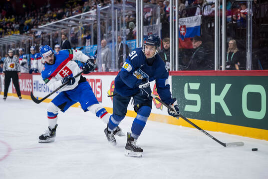 Maxim Cajkovic of Slovakia and Juho Lammikko of Finland