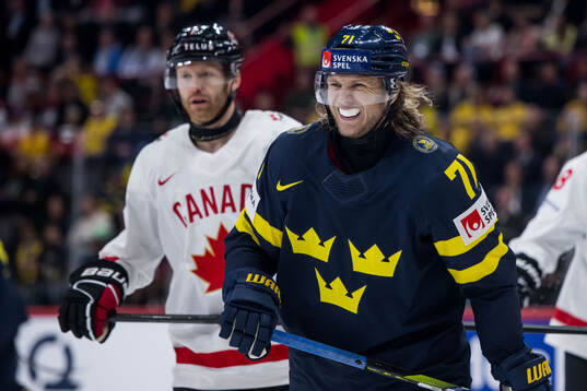 William Karlsson of Sweden looks dejected