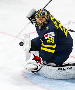 Goaltender Jacob Markström of Sweden