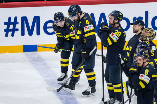 William Karlsson, Rasmus Andersson and Elias Lindholm of