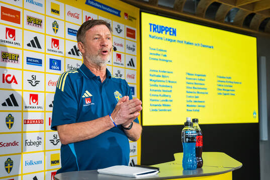 Head coach Peter Gerhardsson of the Swedish women's