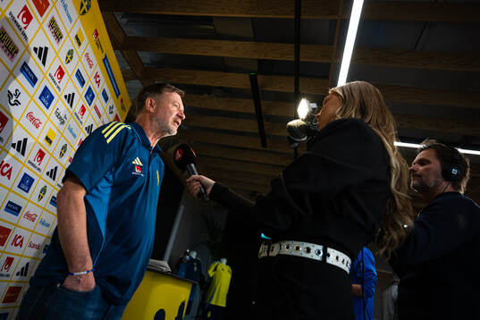 Head coach Peter Gerhardsson of the Swedish women's