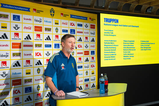 Head coach Peter Gerhardsson of the Swedish women's