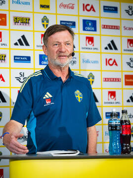 Head coach Peter Gerhardsson of the Swedish women's
