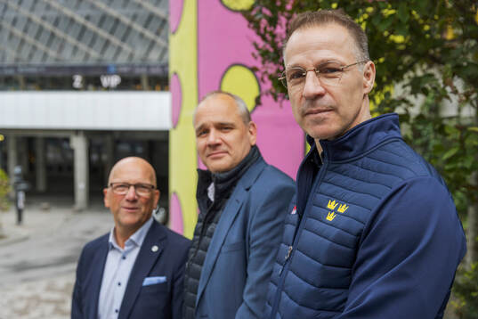Roger Ekström, ordförande, SHL,Johan Hemlin, sportchef