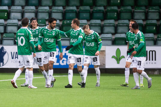 Spelare ur Brage jublar