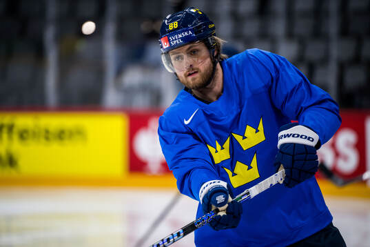 William Nylander of Sweden at a practice session