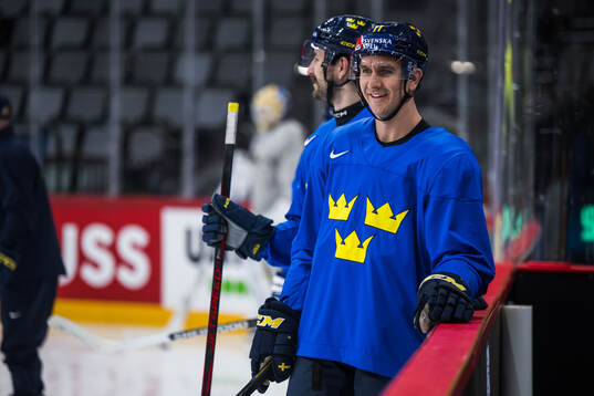 Mikael Backlund of Sweden at a practice session