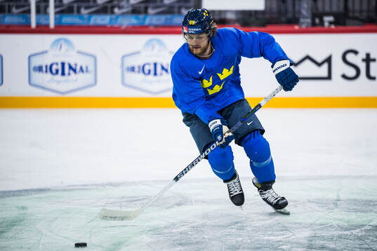 William Nylander of Sweden at a practice session