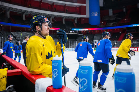 Jesper Frödén of Sweden at a practice session