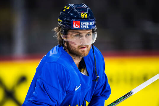 William Nylander of Sweden at a practice session