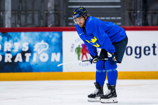 William Nylander of Sweden at a practice session